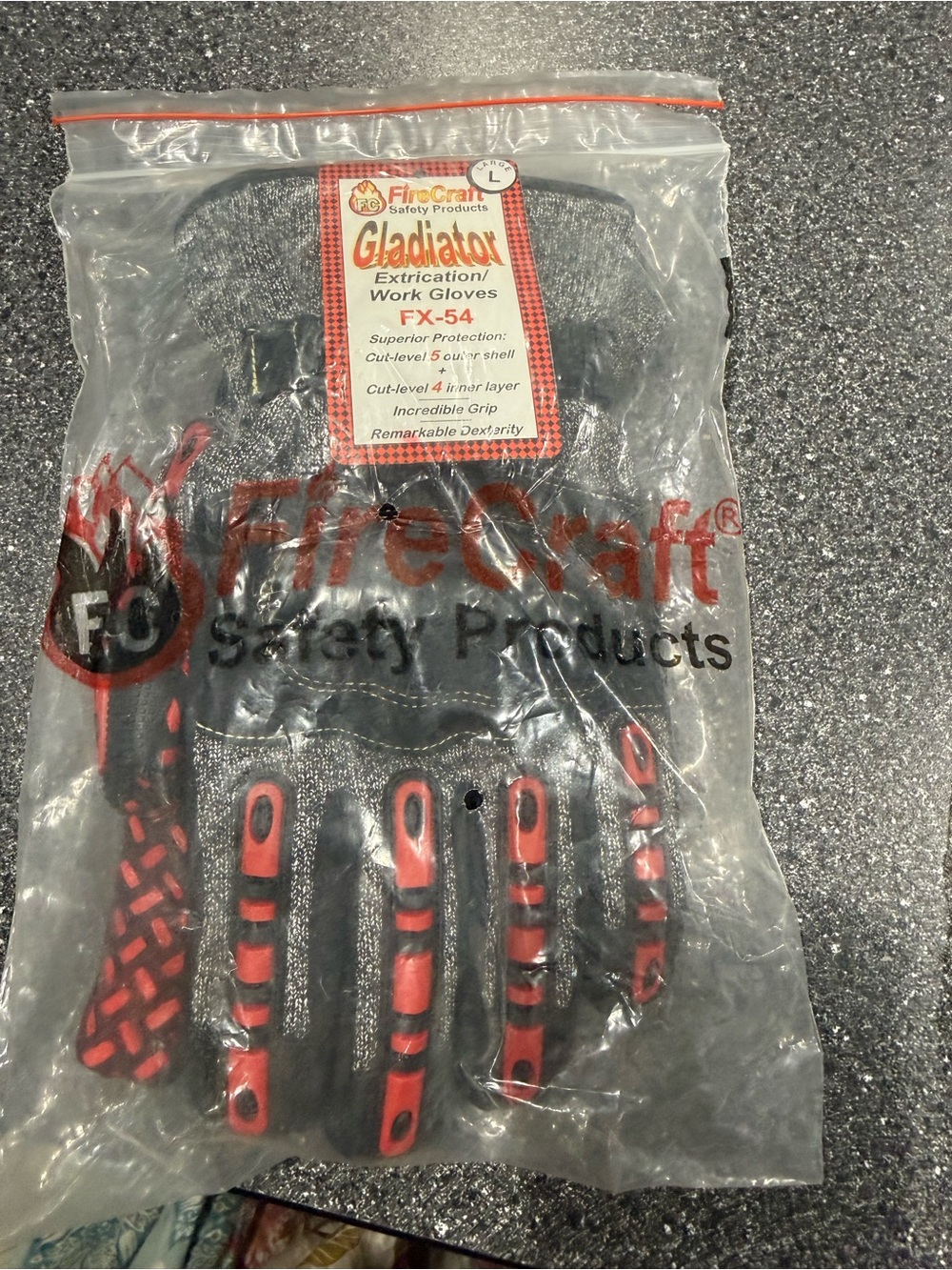 Gladiator FX-54 Men’s Black and Red Work Gloves